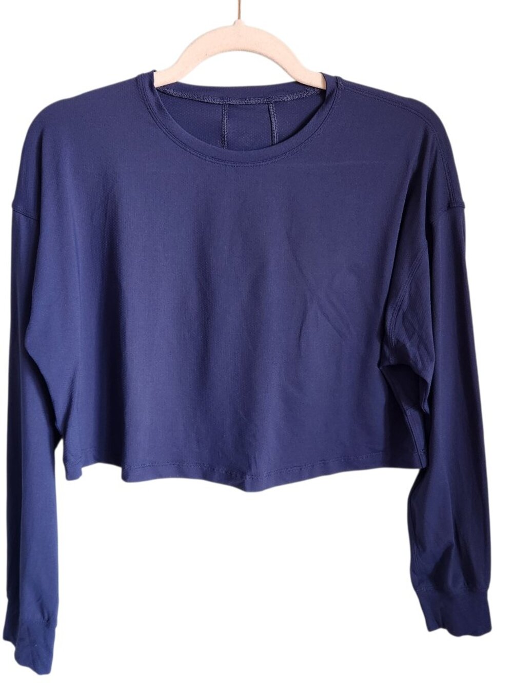 Lululemon Shirt Women's Blue 6 Muscle Love Long Sleeve Shirt Gym Workout Lounge